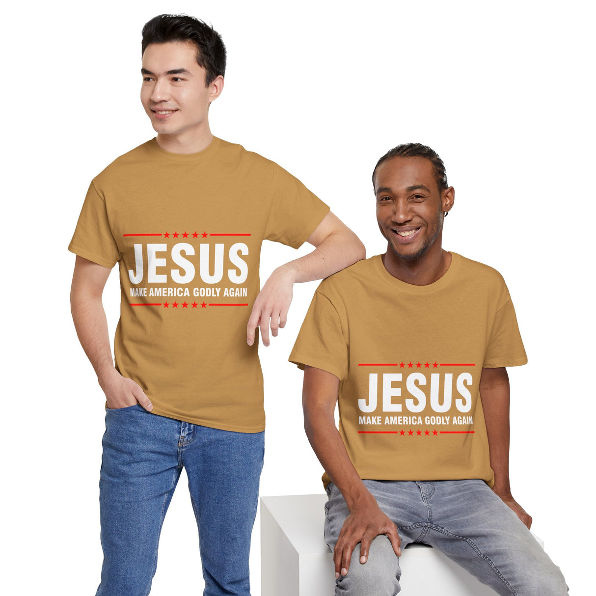 Jesus MAKE AMERICA GODLY AGAIN Cotton TShirt