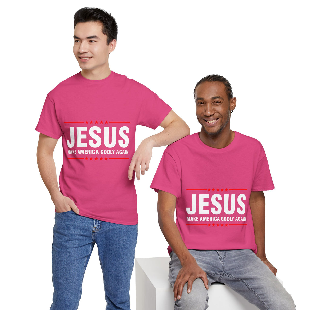 Jesus MAKE AMERICA GODLY AGAIN Cotton TShirt