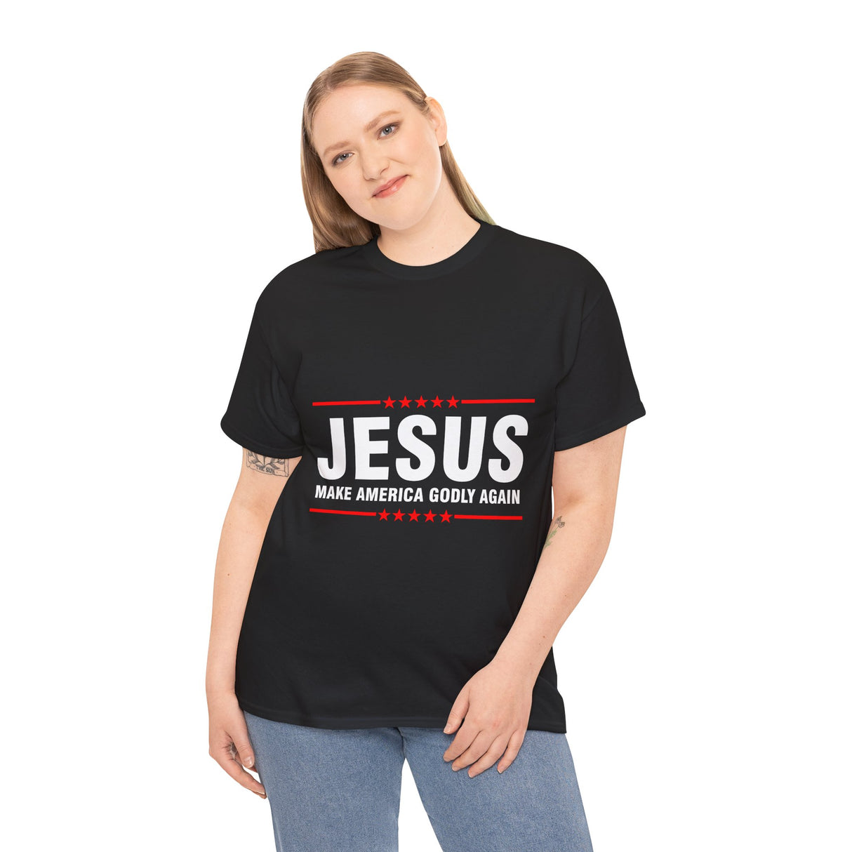 Jesus MAKE AMERICA GODLY AGAIN Cotton TShirt