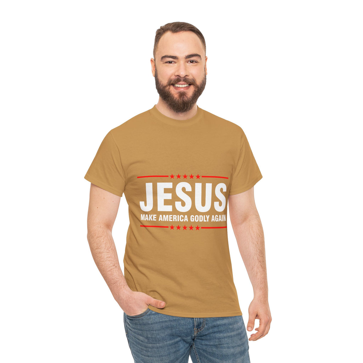 Jesus MAKE AMERICA GODLY AGAIN Cotton TShirt