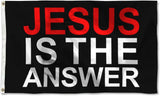 Jesus Is The Answer Flag Banner 3x5Feet Garden house Lawn Flag banner Decor