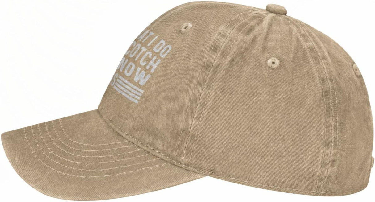 That's What I Do I Drink Scotch and I Know Things Cap for Women Baseball Caps Adjustable Caps