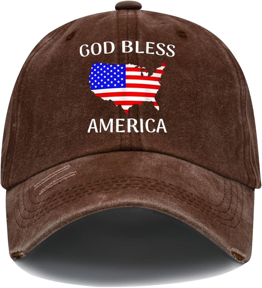 Unburdened by What Has Been Cap, God Bless America Hat, God Bless America Cap, Unburdened by What Has Been Hat