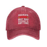 Grandpa Warning May Nap Suddenly At Any Time Hat