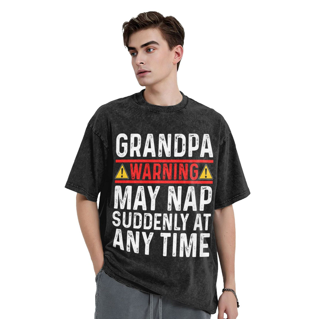 Grandpa Warning May Nap Suddenly At Any Time T-Shirt