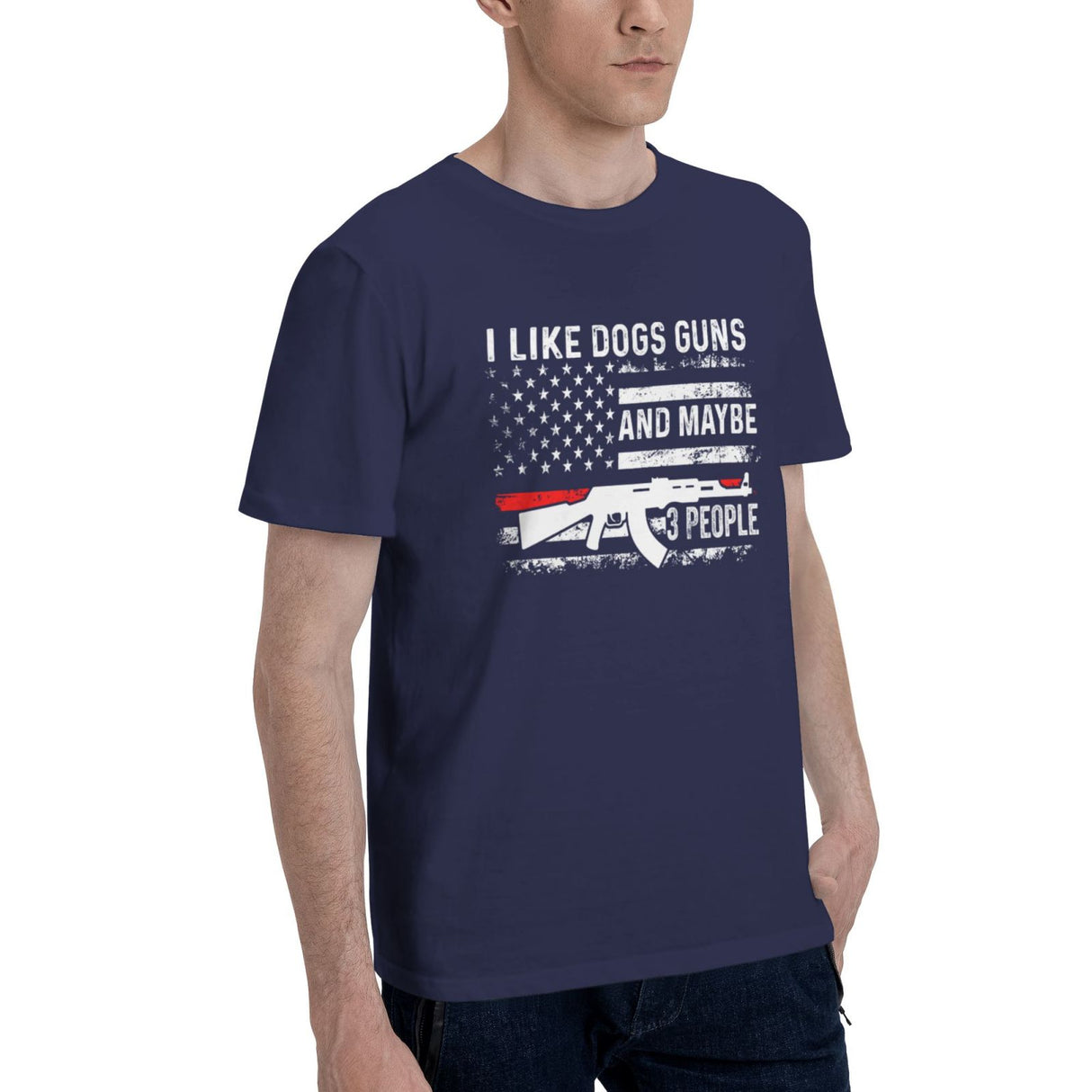 I Like Dogs Guns And Maybe 3 People T-Shirt