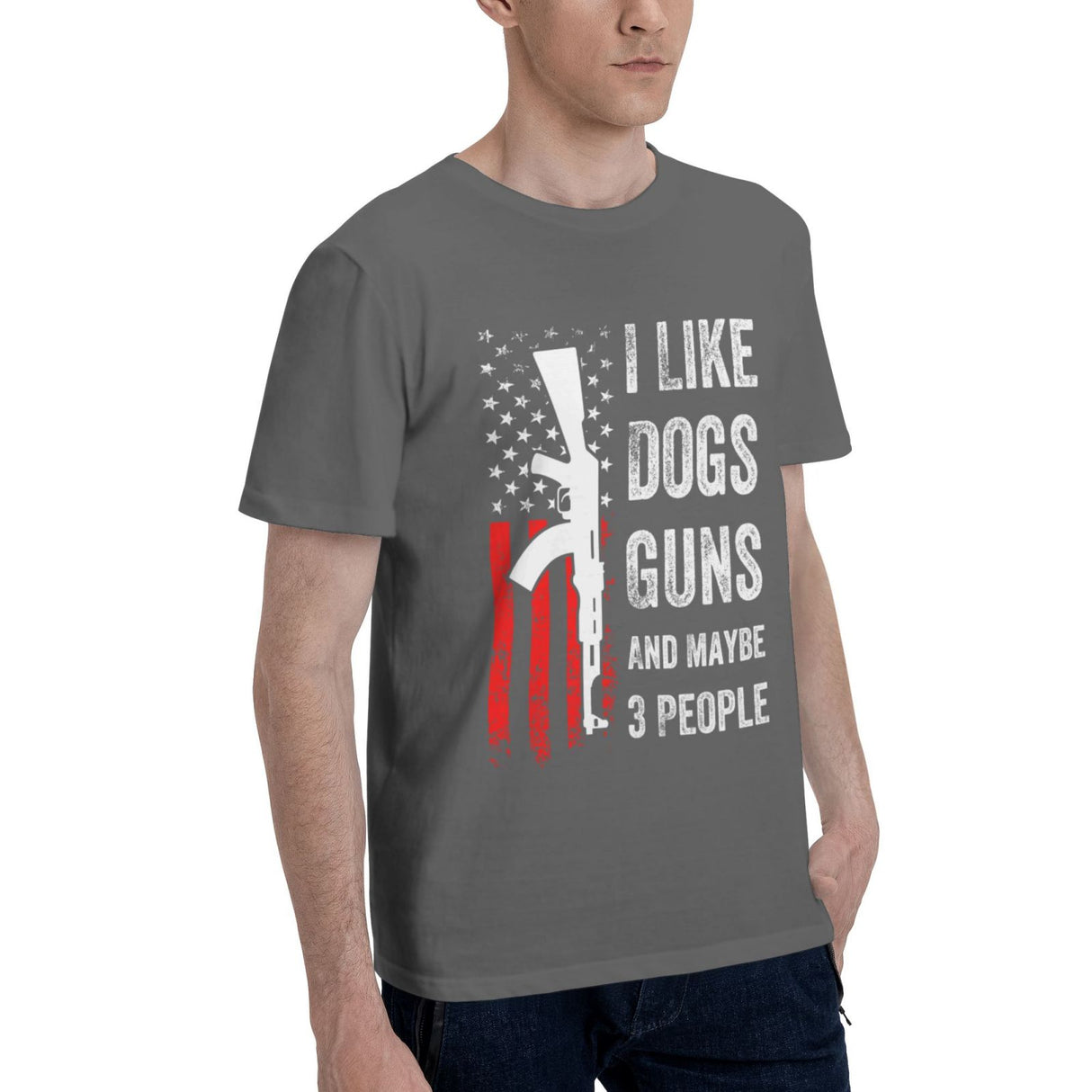 I Like Dogs Guns And Maybe 3 People T-Shirt