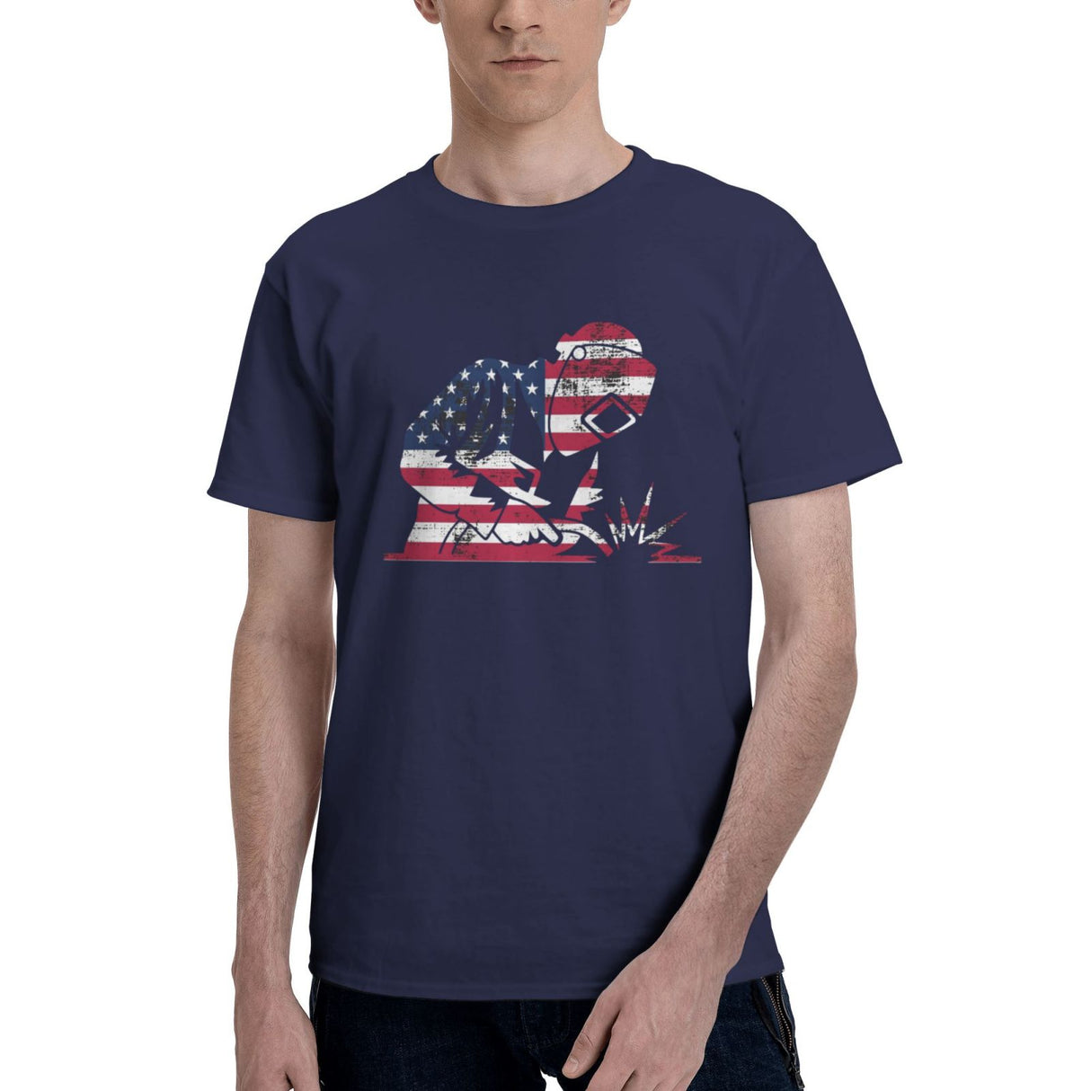 Welder America Flag USA Welder Gift T-Shirt