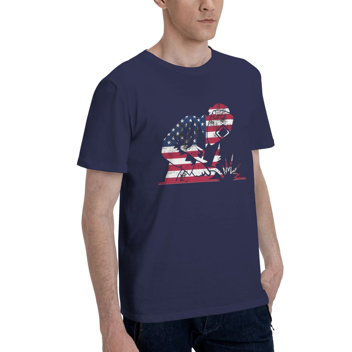 Welder America Flag USA Welder Gift T-Shirt