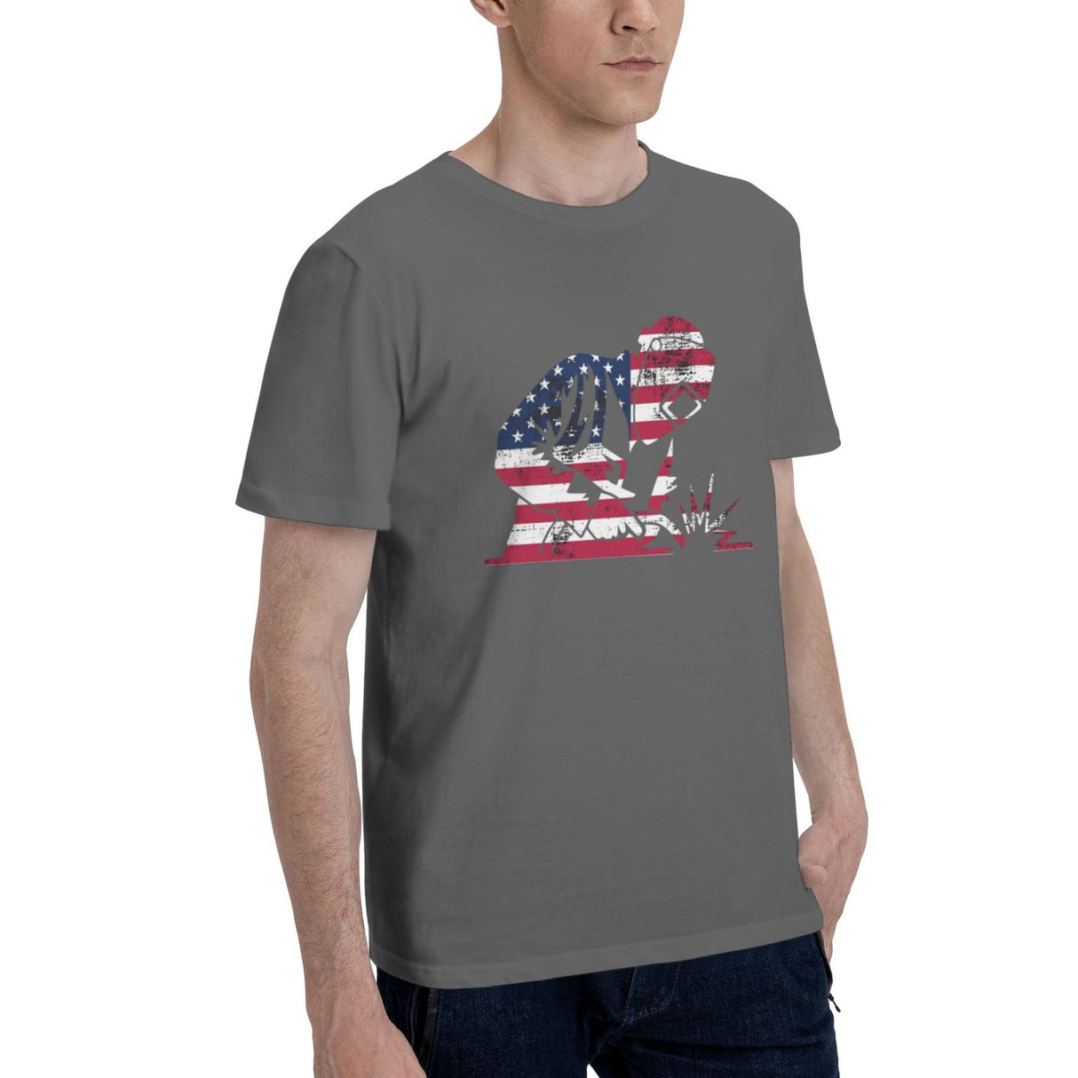 Welder America Flag USA Welder Gift T-Shirt