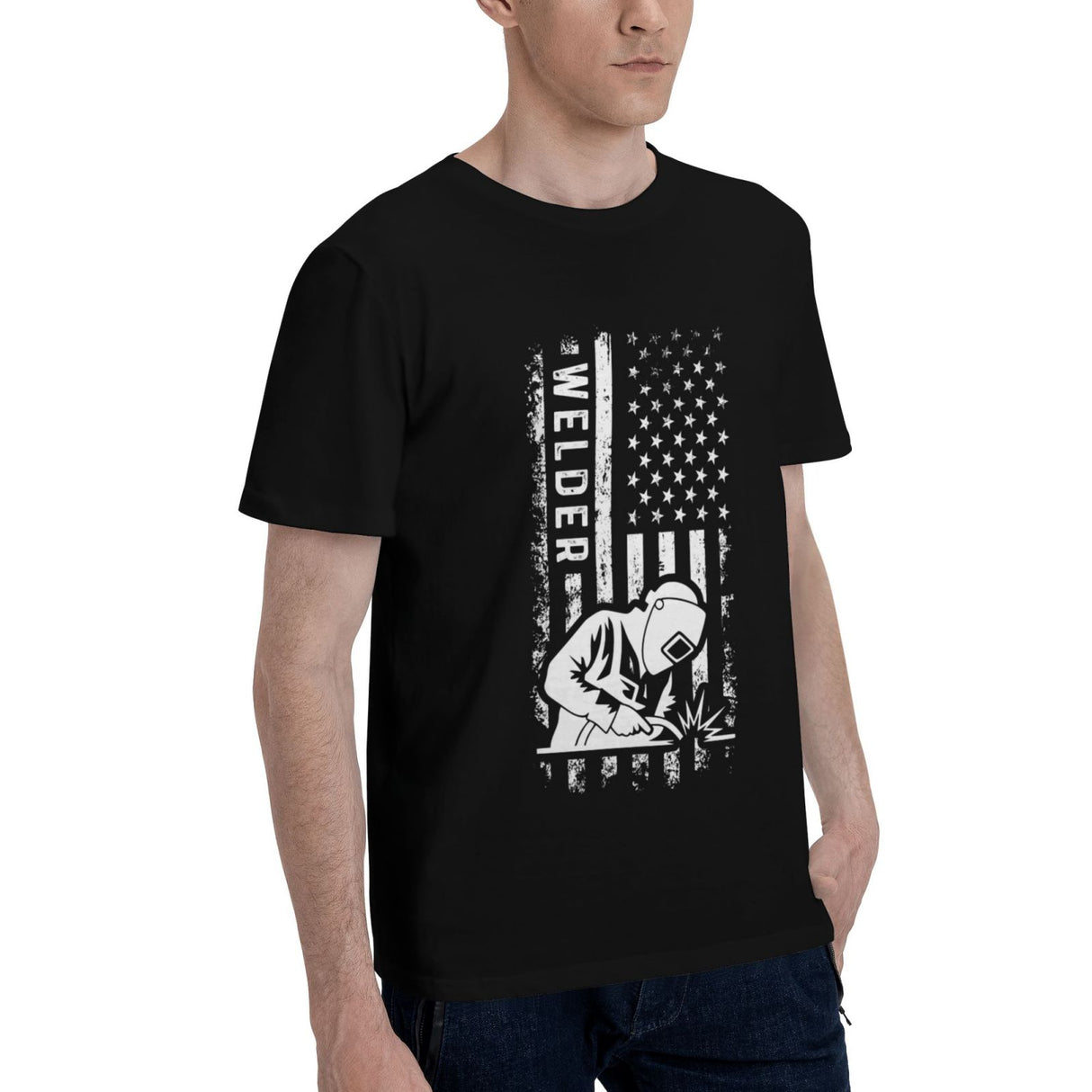 Welder America Flag USA Welder Gift T-Shirt