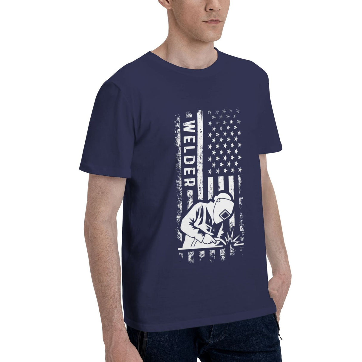 Welder America Flag USA Welder Gift T-Shirt