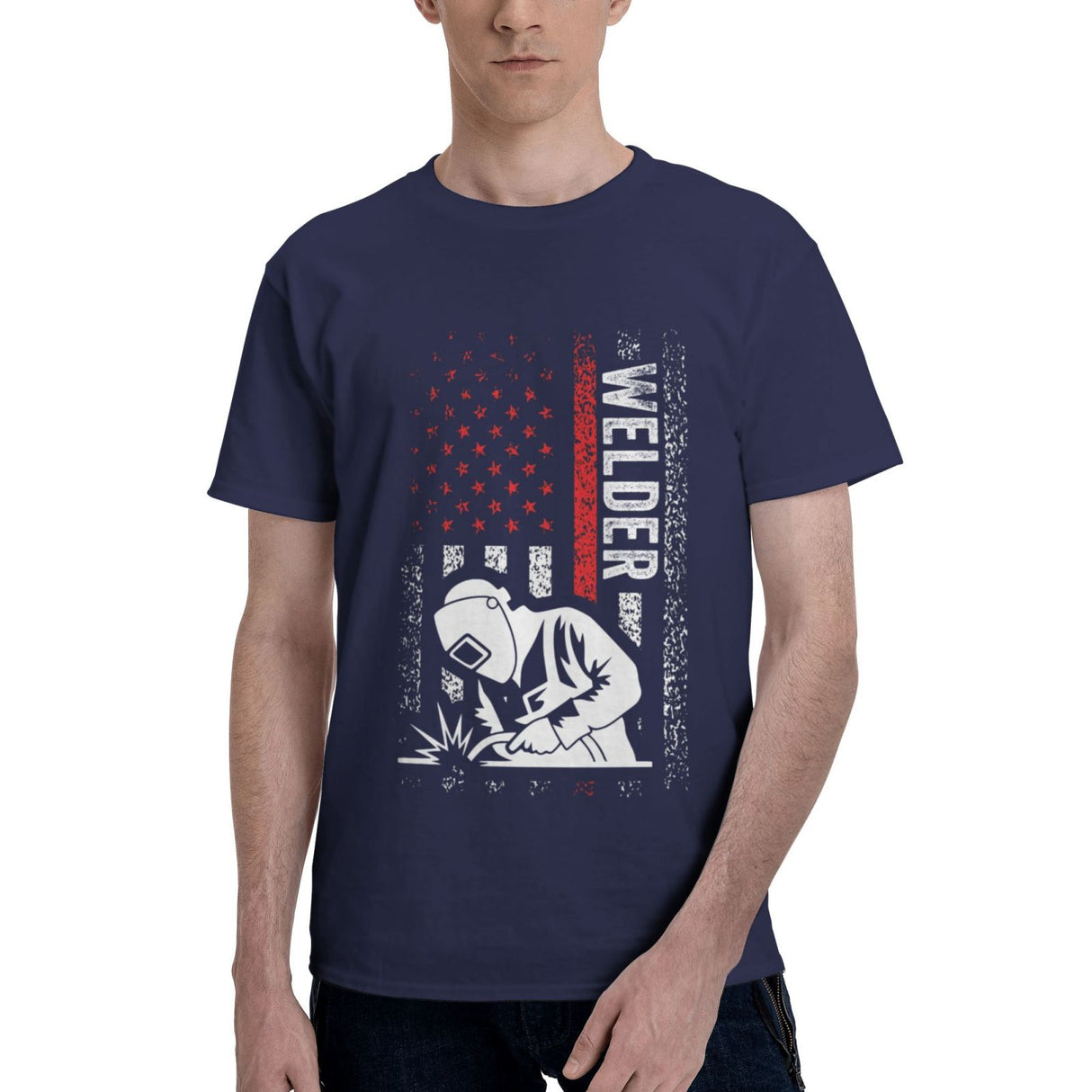 Welder America Flag USA Welder Gift T-Shirt