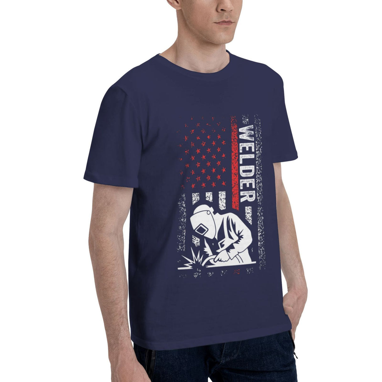 Welder America Flag USA Welder Gift T-Shirt