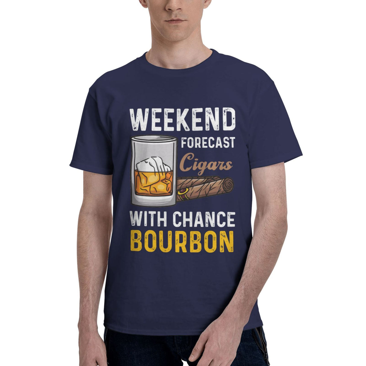 Weekend Forecast Cigars with Chance Bourbon T-Shirt