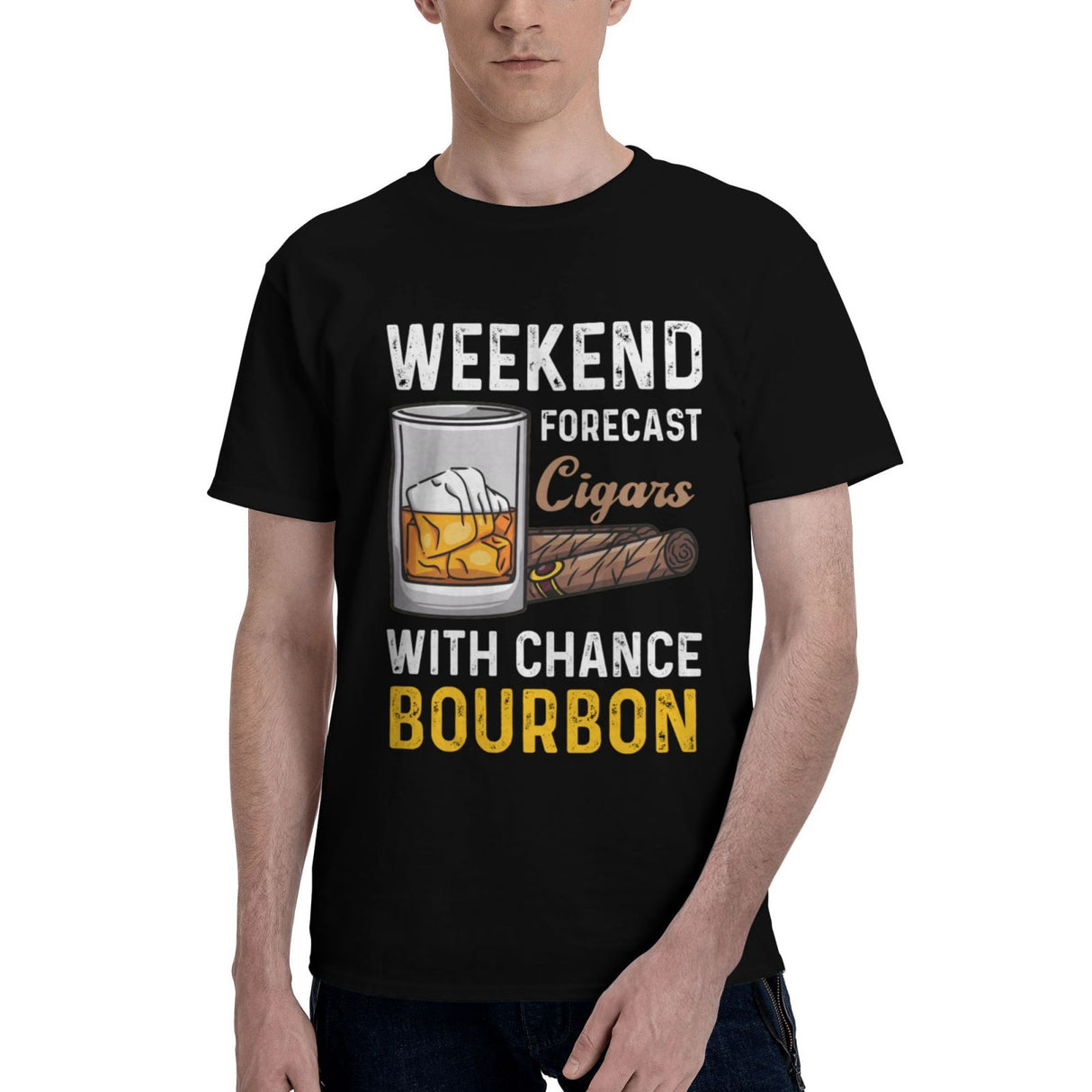 Weekend Forecast Cigars with Chance Bourbon T-Shirt