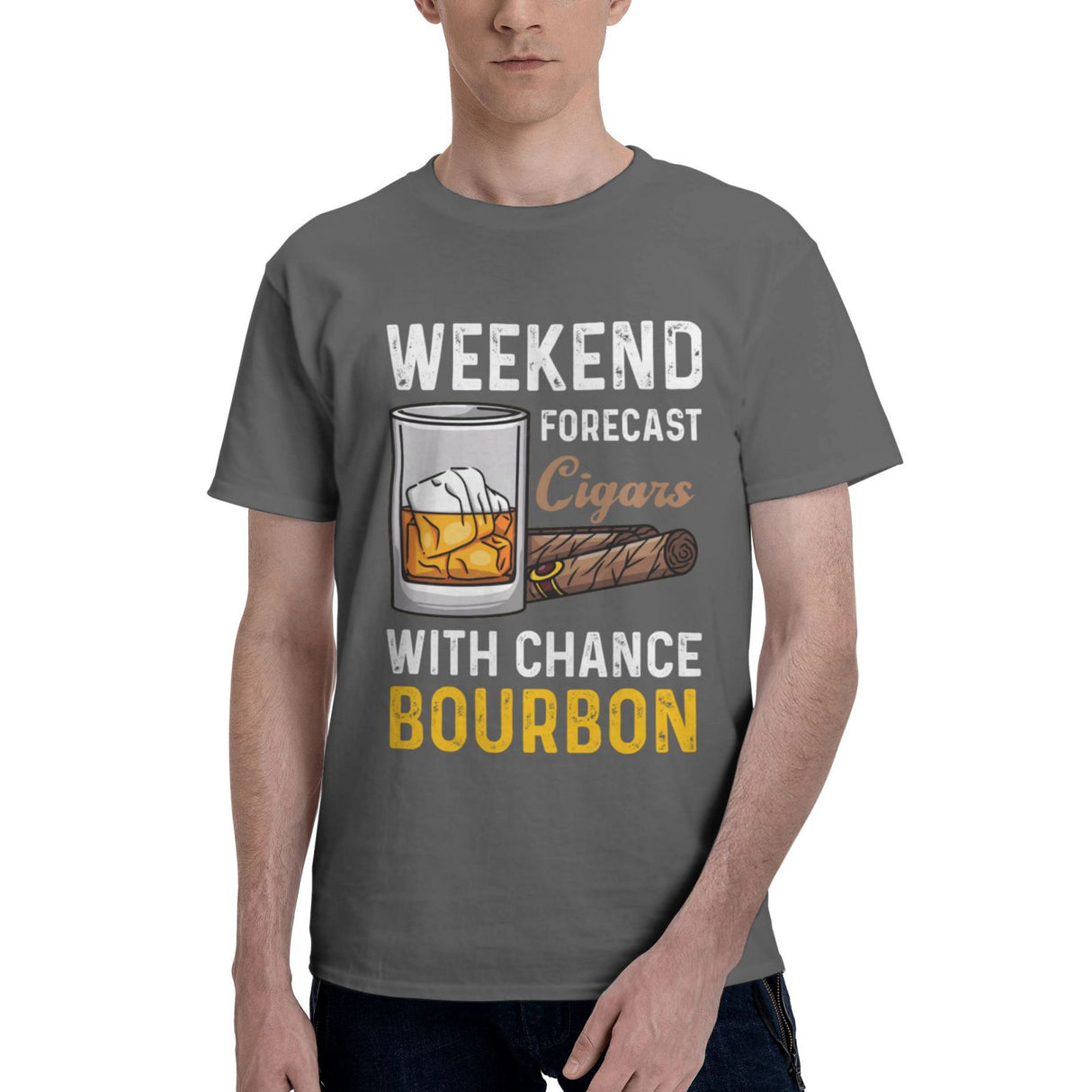 Weekend Forecast Cigars with Chance Bourbon T-Shirt