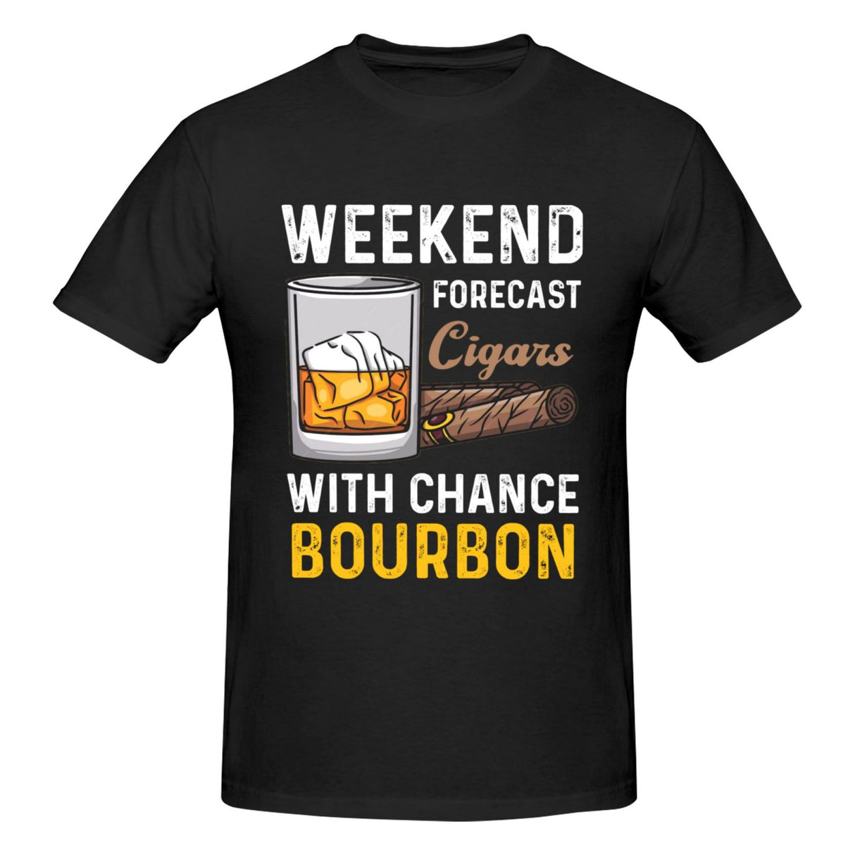 Weekend Forecast Cigars with Chance Bourbon T-Shirt