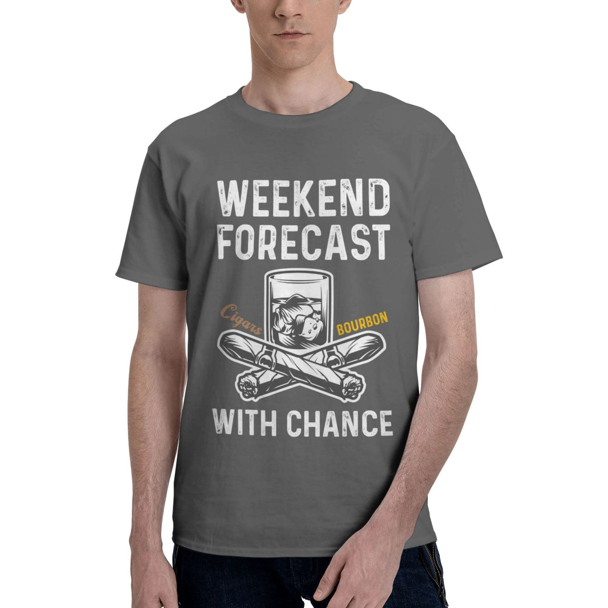 Weekend Forecast Cigars with Chance Bourbon T-Shirt