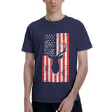 Deer Hunting America Flag T-Shirt