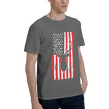 Deer Hunting America Flag T-Shirt