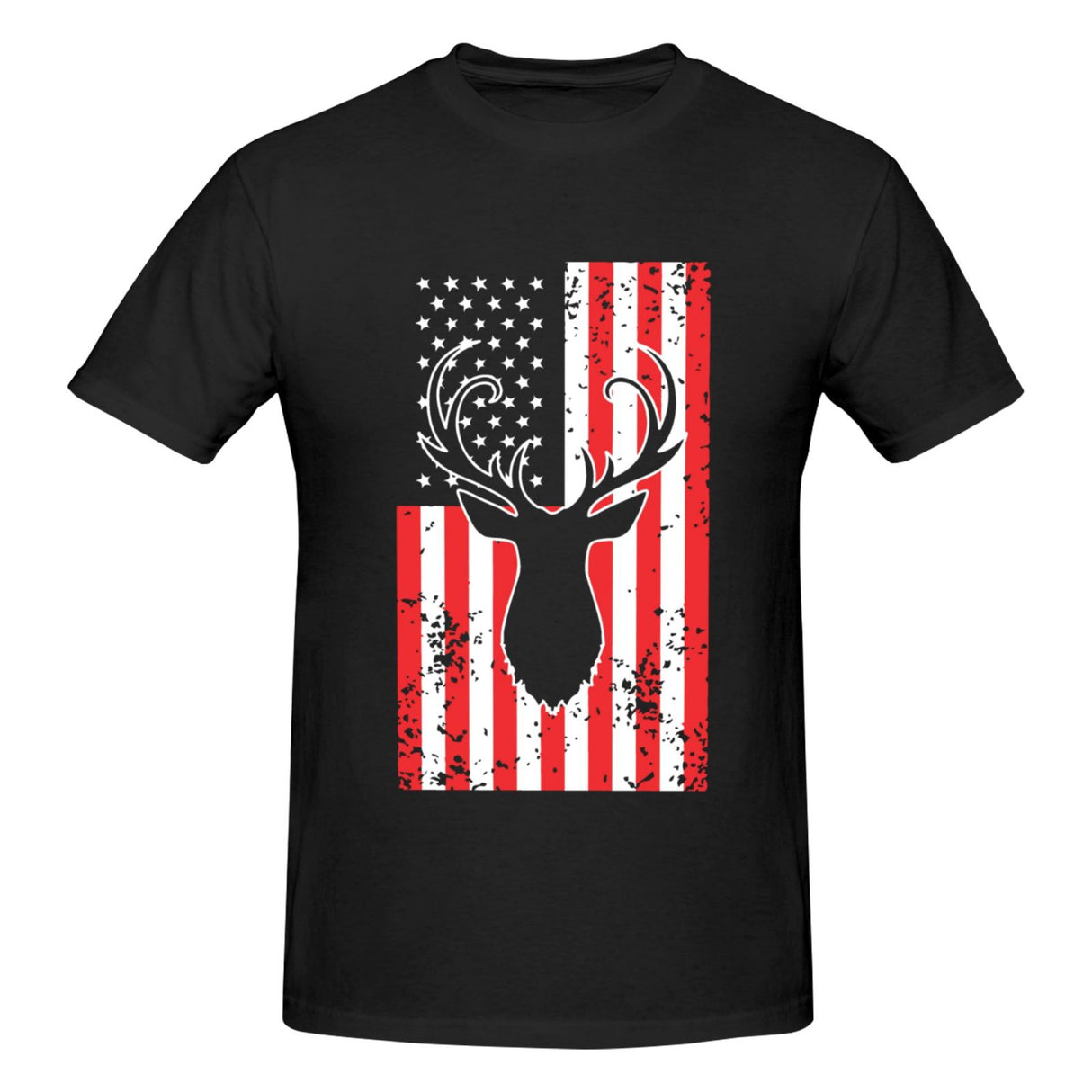 Deer Hunting America Flag T-Shirt