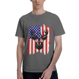 Deer Hunting America Flag T-Shirt