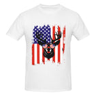 Deer Hunting America Flag T-Shirt