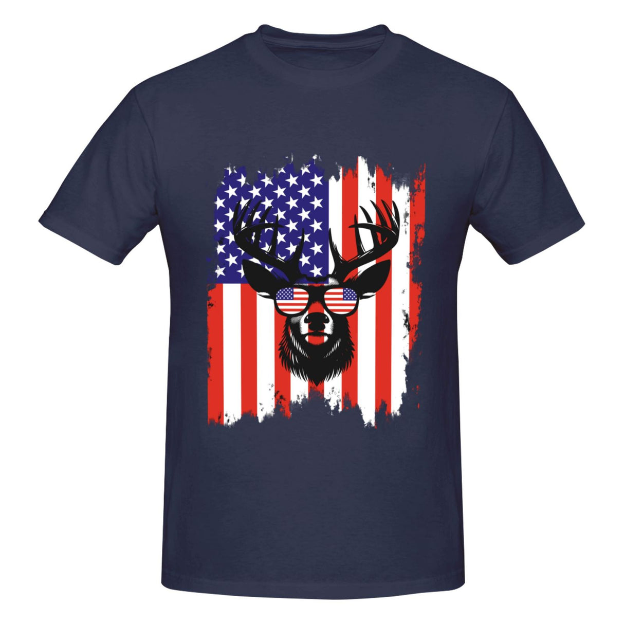 Deer Hunting America Flag T-Shirt