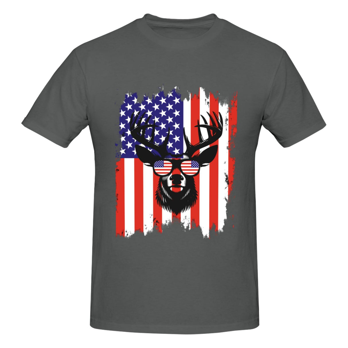 Deer Hunting America Flag T-Shirt