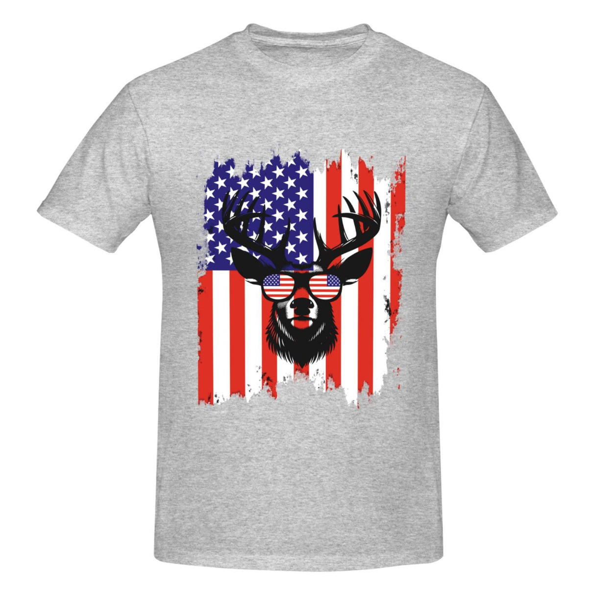 Deer Hunting America Flag T-Shirt