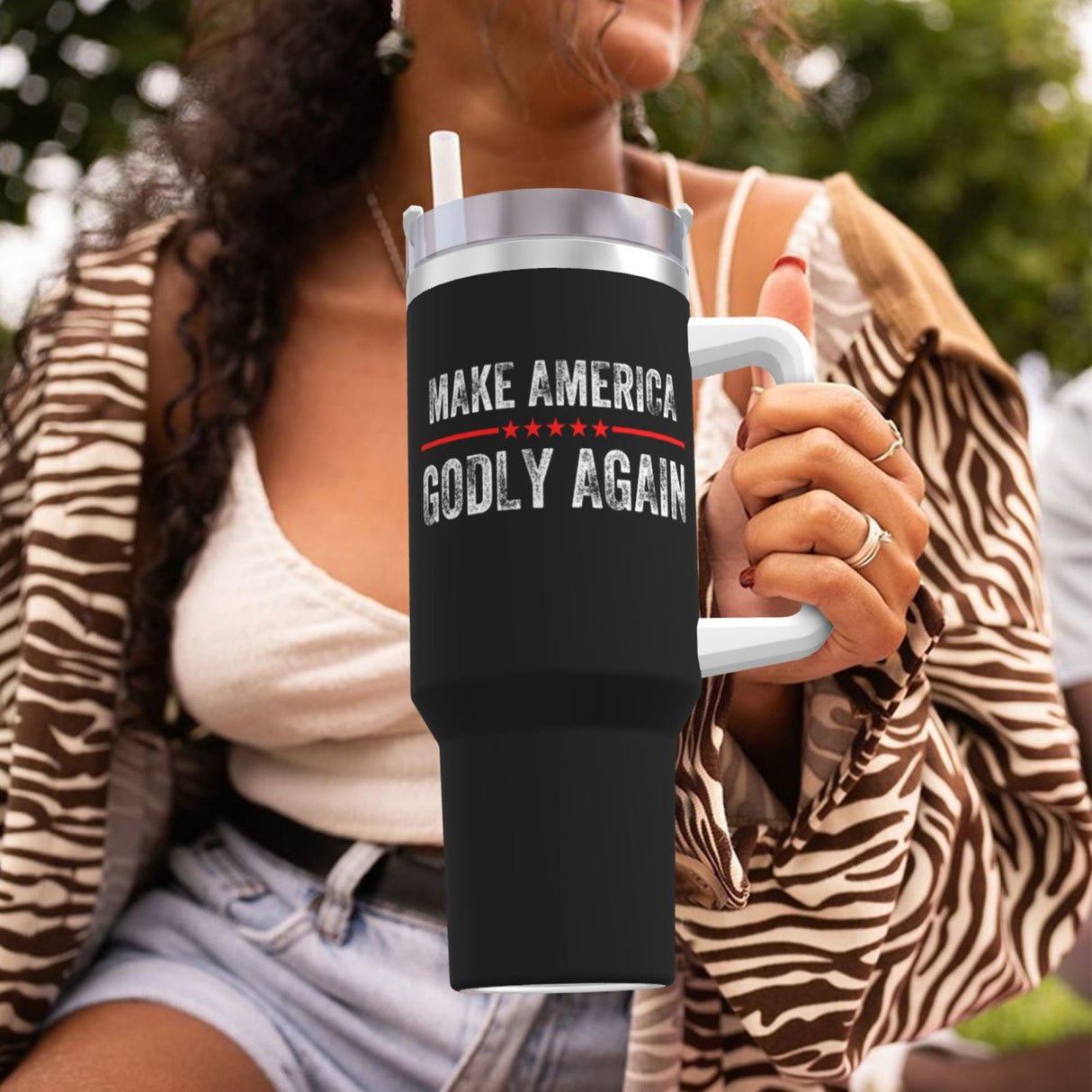 make america godly again 40OZ cup