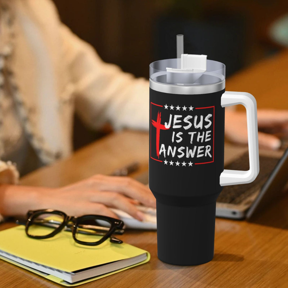 Jesus Is The Answer 40OZ cup