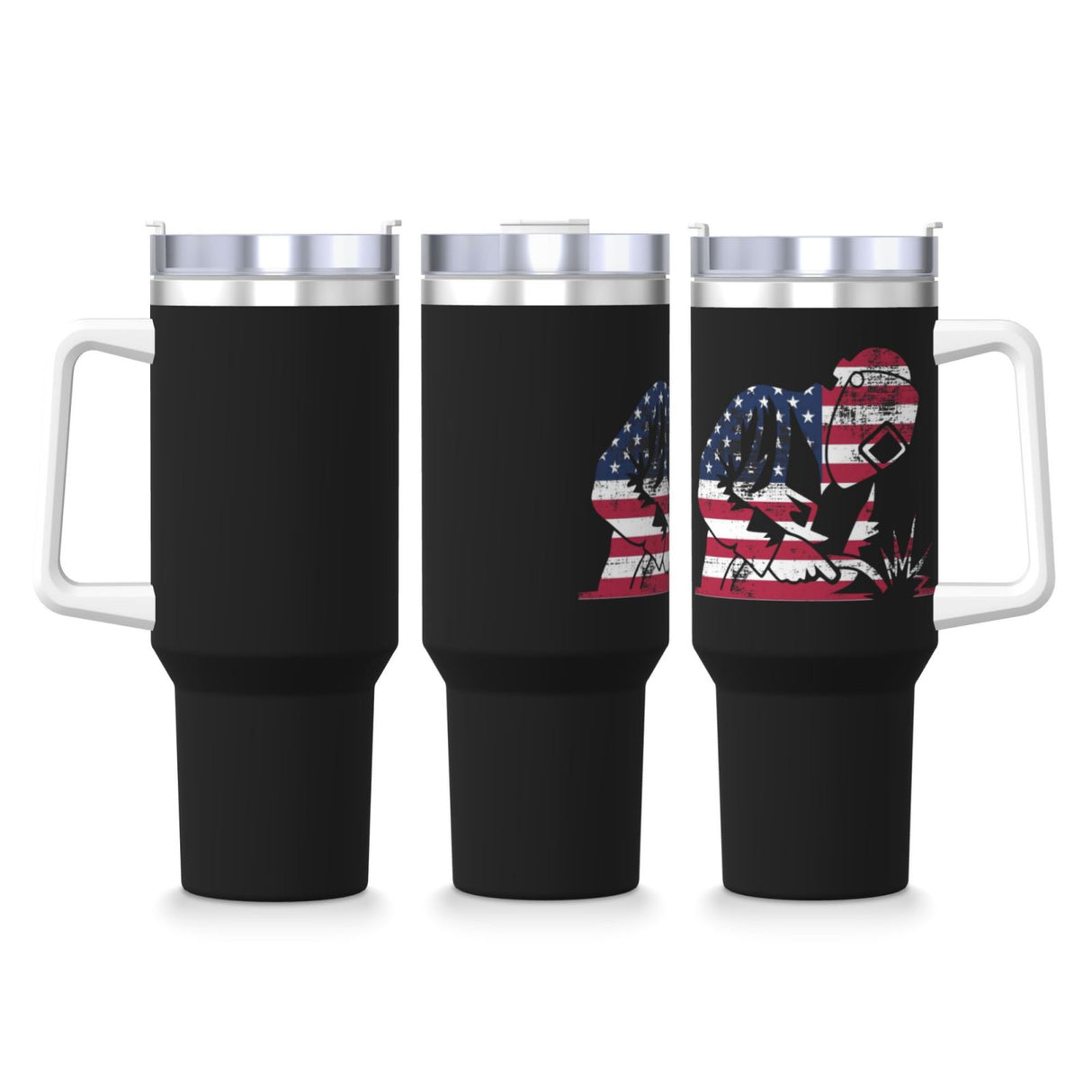 Welder America Flag USA Welder Gift 40OZ cup