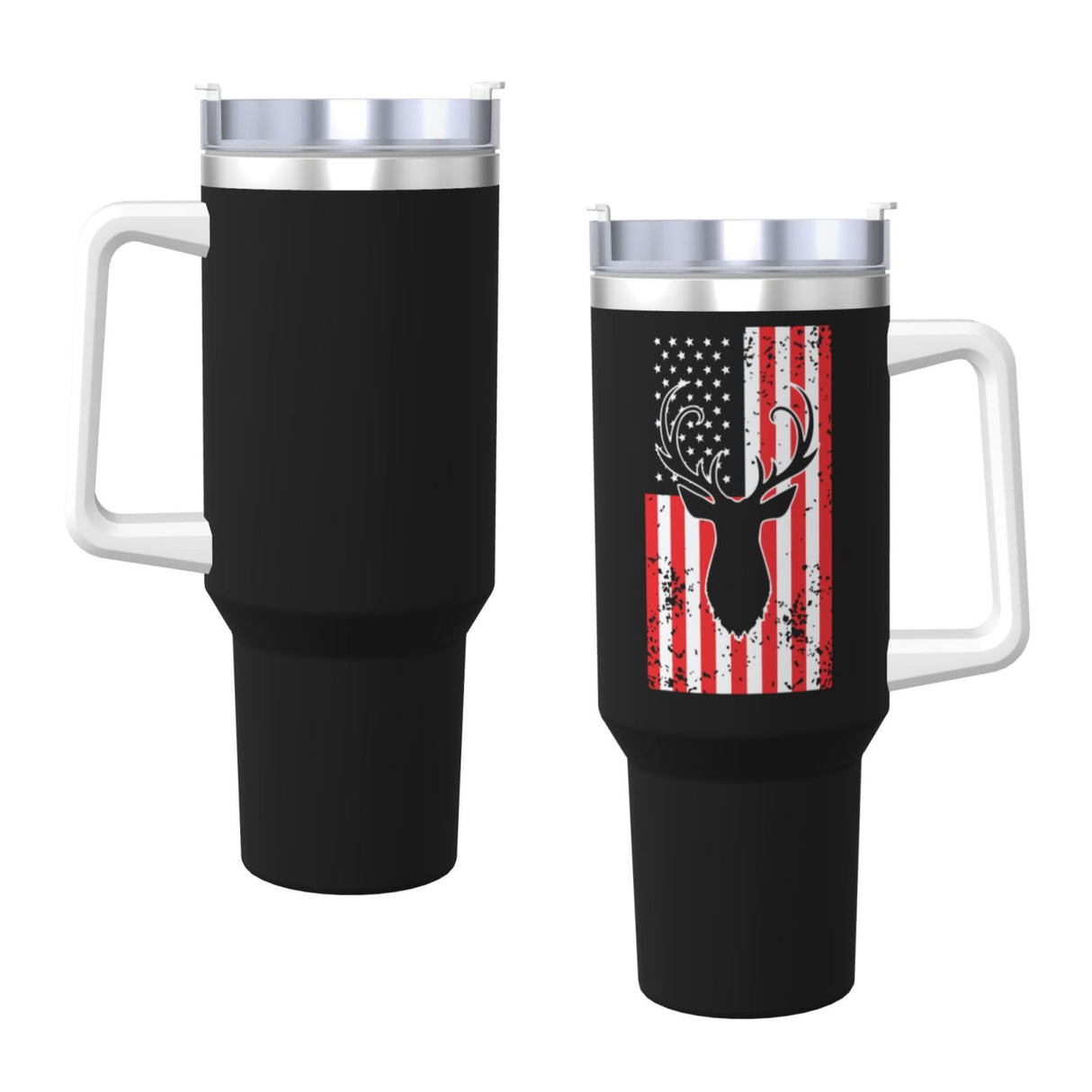 Deer Hunting America Flag 40OZ cup