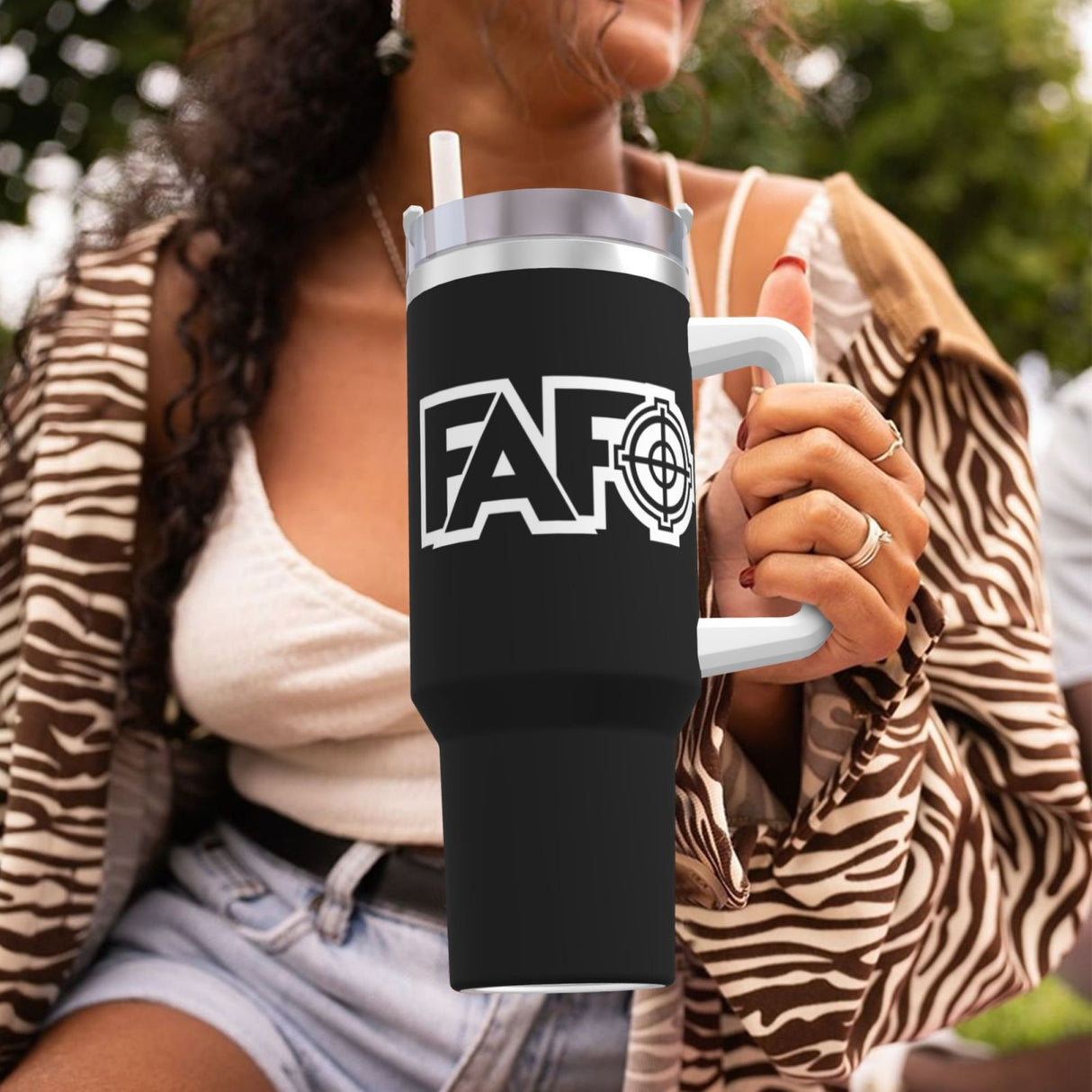 FAFO Fuck Around Find Out 40OZ cup