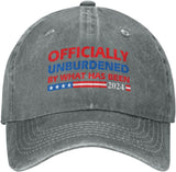 Officially Unburdened by What Has Been Hats for Men Washed Dad Trendy Baseball Cap Adjustable