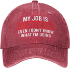 My Job is Top Secrets Even I Don't Know What I'm Doing Hat Men Dad Hats Trendy Cap