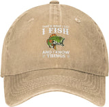 That's Whats I Do I Fish and I Know Things Hat for Women Baseball Cap with Design Hats