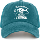 Fishing Gifts for Men Unique Fishing Hat for Women That's What I Do I Fish and I Know Things Hat Retirement Gifts