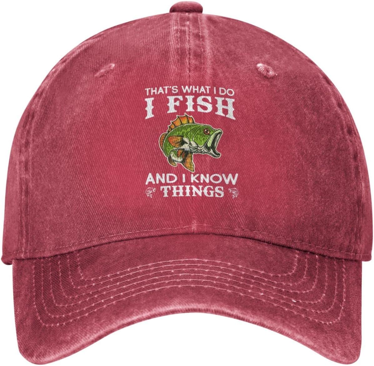 That's Whats I Do I Fish and I Know Things Hat for Women Baseball Cap with Design Hats