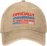 Officially Unburdened by What Has Been Hats for Men Washed Dad Trendy Baseball Cap Adjustable