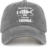 Fishing Gifts for Men Unique Fishing Hat for Women That's What I Do I Fish and I Know Things Hat Retirement Gifts