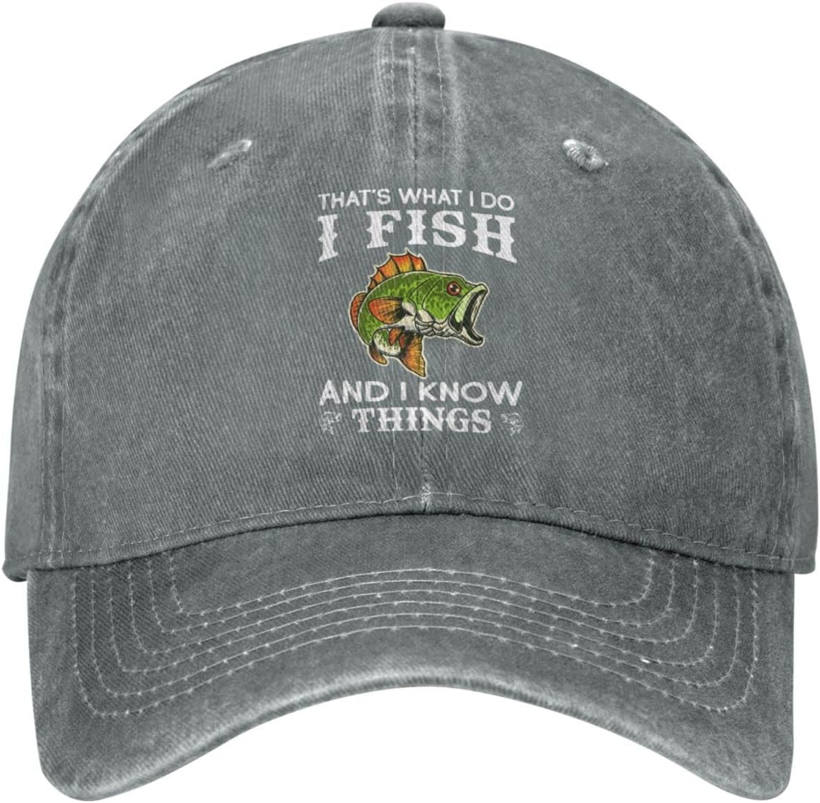 That's Whats I Do I Fish and I Know Things Hat for Women Baseball Cap with Design Hats