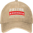 Funny Hat Pastor Warning Anything You Say Hat for Men Dad Hat Graphic Cap