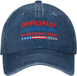 Officially Unburdened by What Has Been Hats for Men Washed Dad Trendy Baseball Cap Adjustable