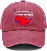 Unburdened by What Has Been Cap, God Bless America Hat, God Bless America Cap, Unburdened by What Has Been Hat