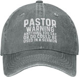 Pastor Warning Anything You Say Or Do Could Be Used in A Sermon Hat for Men Baseball Hat Cute Caps