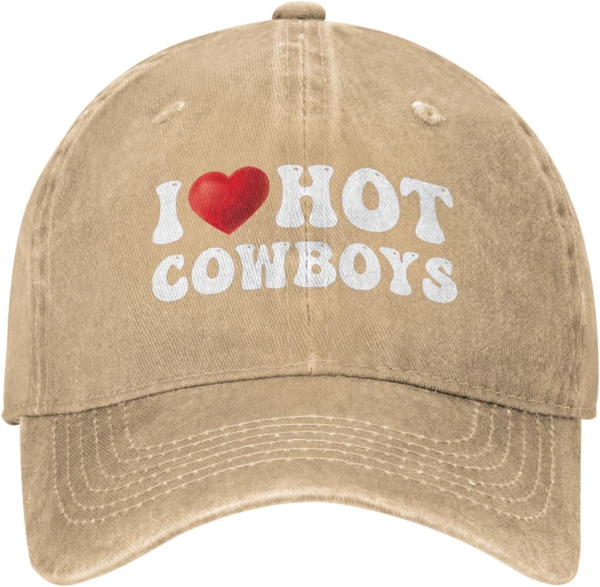 I Love Hot Cowboys Hat Women Dad Hats Cool Hat