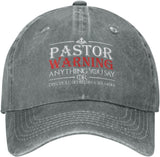 Pastor Warning Hat Pastor Appreciation Gifts Funny Pastor Hat Anything You Say Or Do Could Be Used in A Sermon Hat